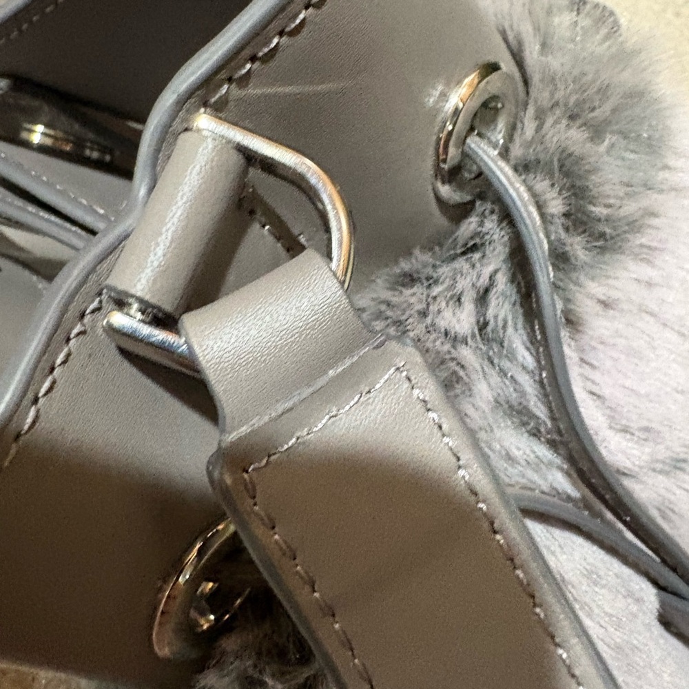 Kate Spade Gray Shoulder Bag/crossbody with Plush Texture - Picture 12 of 14